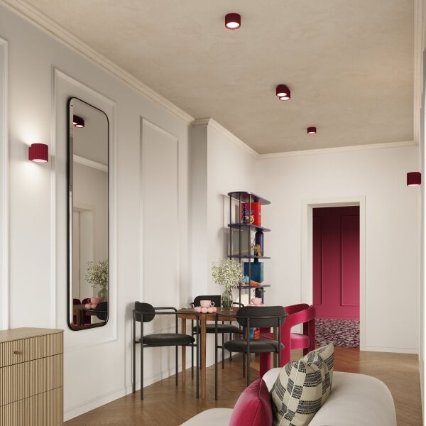 Sollux SL.1823 - Faretto AURA 2xGX53/10W/230V rosso