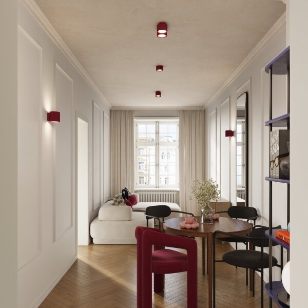 Sollux SL.1823 - Faretto AURA 2xGX53/10W/230V rosso