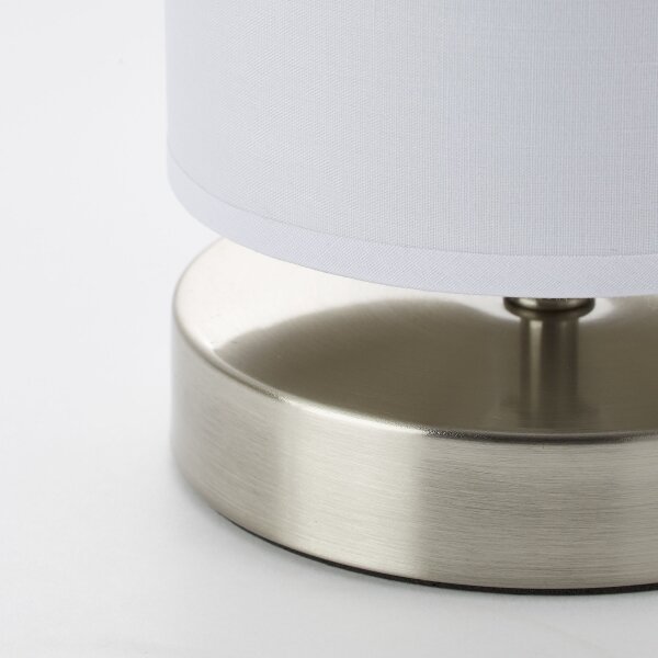 Brilliant - Lampada da tavolo CLARIE 1xE14/40W/230V cromo opaco/bianco