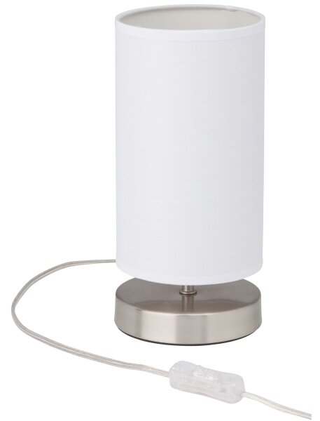 Brilliant - Lampada da tavolo CLARIE 1xE14/40W/230V cromo opaco/bianco