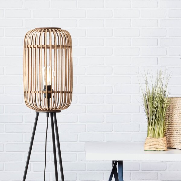Brilliant - Lampada da terra WOODROW 1xE27/60W/230V bambù