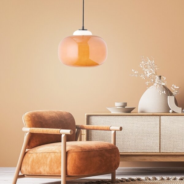 Brilliant - Lampada a sospensione BLOP 1xE27/60W/230V arancione