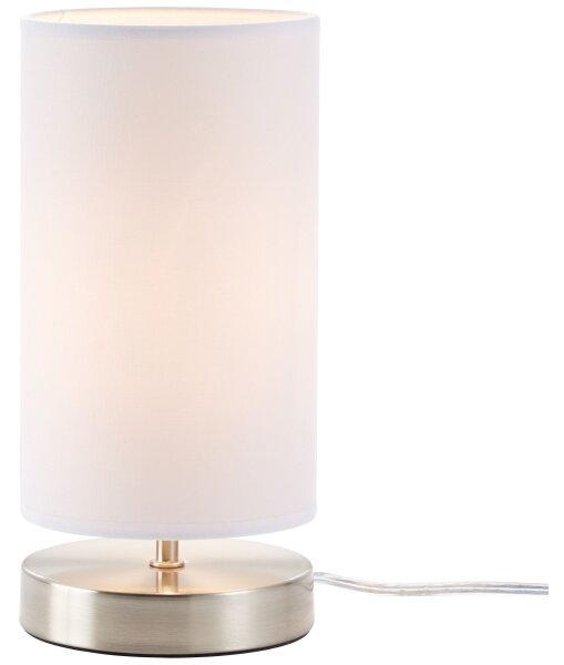 Brilliant - Lampada da tavolo CLARIE 1xE14/40W/230V cromo opaco/bianco