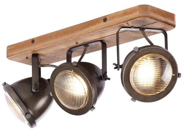 Brilliant - Faretto CARMEN WOOD 3xGU10/5W/230V marrone