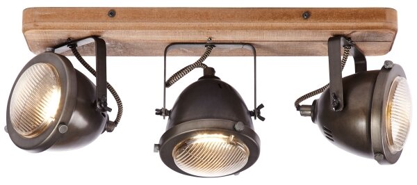 Brilliant - Faretto CARMEN WOOD 3xGU10/5W/230V marrone