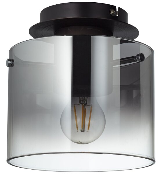 Brilliant - Plafoniera BETH 1xE27/60W/230V diam. 20 cm nero/fumé