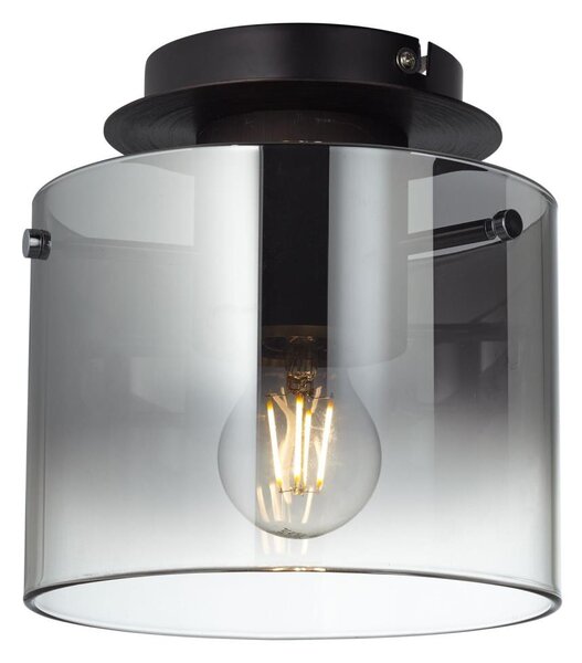 Brilliant - Plafoniera BETH 1xE27/60W/230V diam. 20 cm nero/fumé