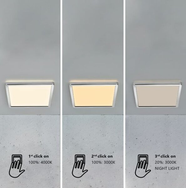 Nordlux - Plafoniera LED dimmerabile per bagno OJA 14,5W/230V 3000/4000K IP54 30x30 cm