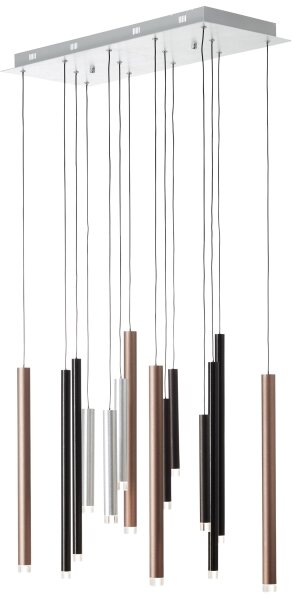 Brilliant - LED lampadario dimmerabile su cavo CEMBALO LED/60W/230V cromo/nero/marrone
