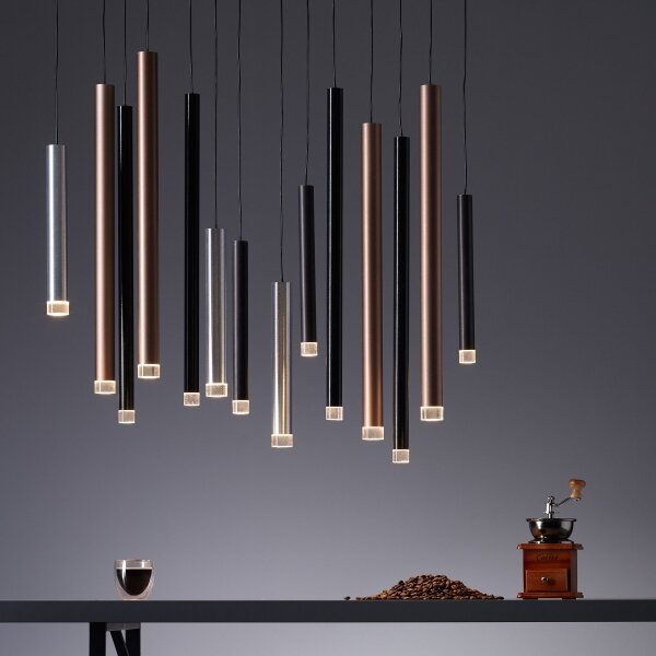 Brilliant - LED lampadario dimmerabile su cavo CEMBALO LED/60W/230V cromo/nero/marrone