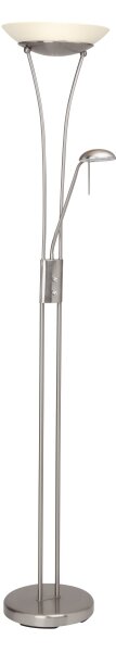 Brilliant - Lampada da terra dimmerabile a LED FINN 2xLED/13W/230V cromo satinato