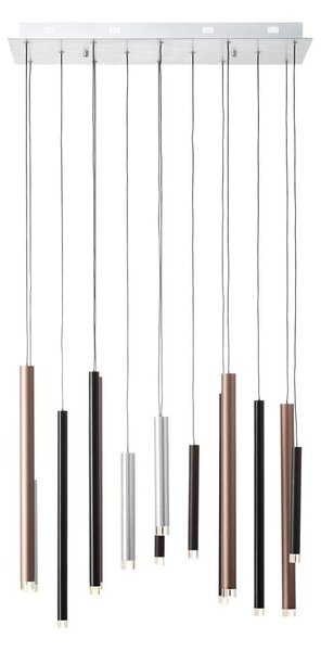Brilliant - LED lampadario dimmerabile su cavo CEMBALO LED/60W/230V cromo/nero/marrone