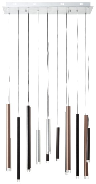Brilliant - LED lampadario dimmerabile su cavo CEMBALO LED/60W/230V cromo/nero/marrone