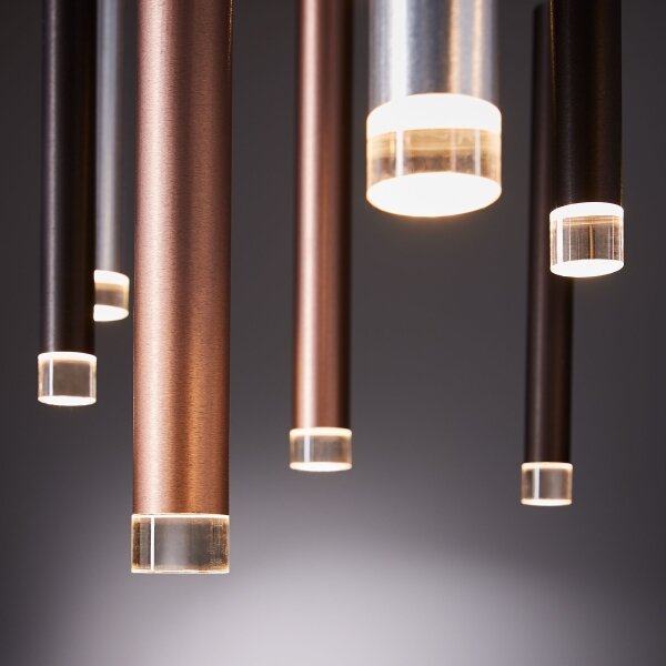 Brilliant - LED lampadario dimmerabile su cavo CEMBALO LED/60W/230V cromo/nero/marrone
