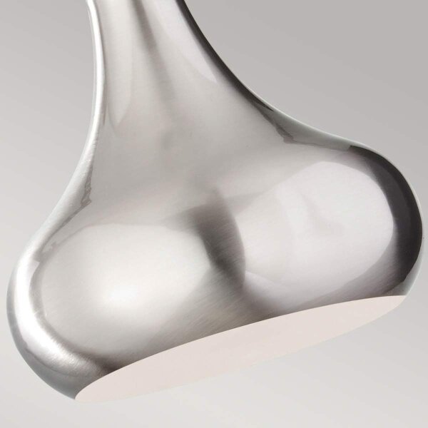 Feiss FE-BESO-P-S-BS - Lampada a sospensione su cavo BESO 1xE27/60W/230V cromo satinato/nero