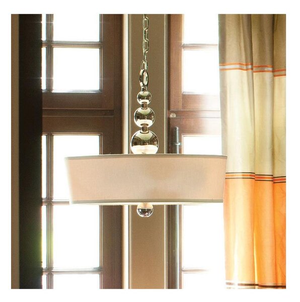 Hinkley HK-ZELDA-P-B-PN - Lampadario a catena ZELDA 3xE27/60W/230V in cromo lucido