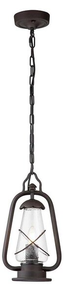 Elstead MINERS-CHN - Lampada da esterno a sospensione MINERS 1xE27/60W/230V IP44 bronzo