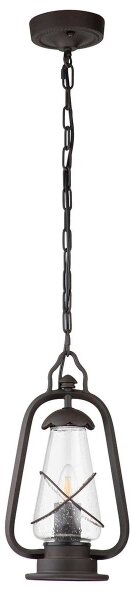 Elstead MINERS-CHN - Lampada da esterno a sospensione MINERS 1xE27/60W/230V IP44 bronzo