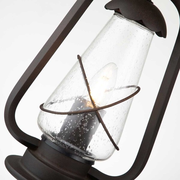Elstead MINERS-CHN - Lampada da esterno a sospensione MINERS 1xE27/60W/230V IP44 bronzo
