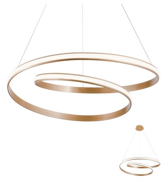 Redo 01-1796 - Lampadario LED sospeso con cavo TORSION LED/40W/230V bronzo