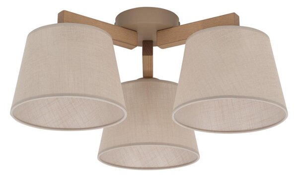 Brilagi - Lampadario da soffitto a montaggio superficiale LATTE SABIA 3xE27/15W/230V pino/beige