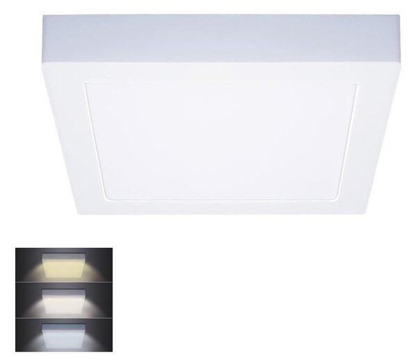 Solight WD171 - Plafoniera LED/12W/230V 3000/4000/6000K 17x17 cm bianca