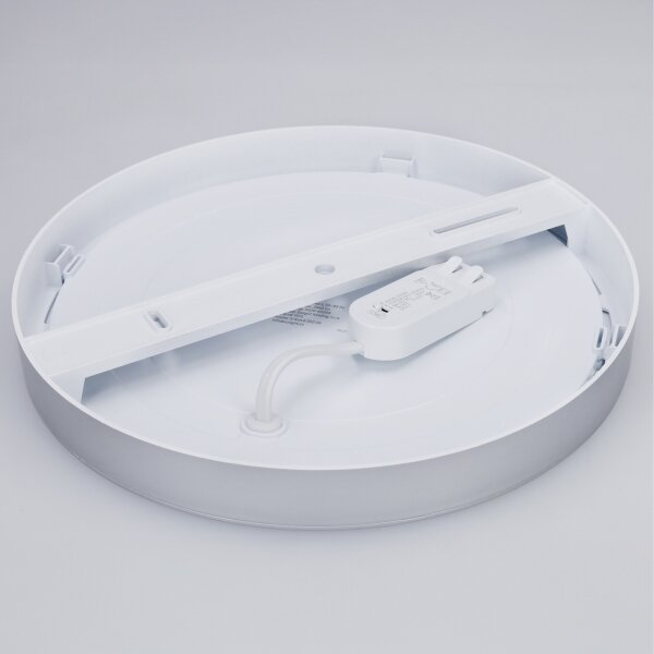 Solight WD244-S - Pannello LED 2 in 1 24W/230V 3000/4000/6000K diam. 30 cm IP54 argento