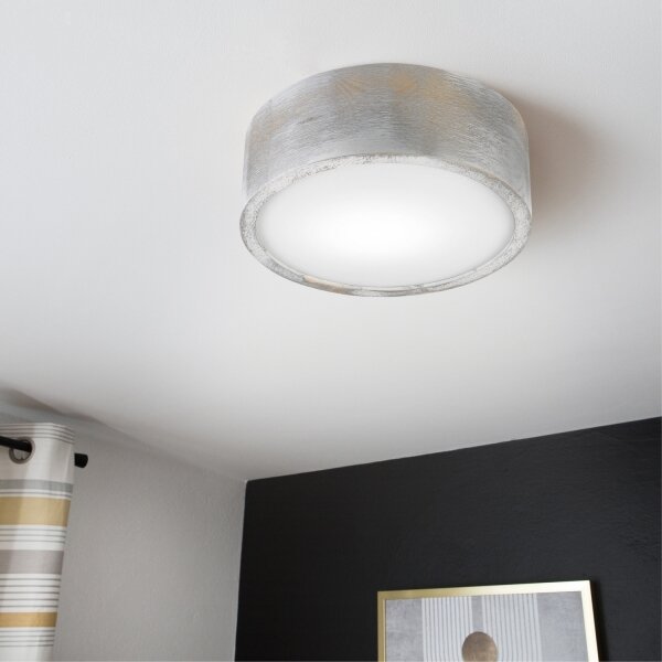 Brilagi - Plafoniera PINO 1xE27/15W/230V pino/argento diam. 27,5 cm