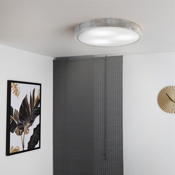 Brilagi - Plafoniera PINO 3xE27/15W/230V in pino/argento diam. 47,5 cm