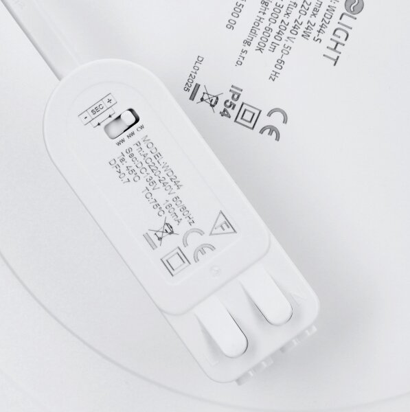 Solight WD244-S - Pannello LED 2 in 1 24W/230V 3000/4000/6000K diam. 30 cm IP54 argento