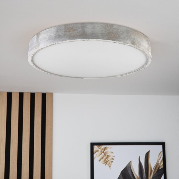Brilagi - Plafoniera PINO 3xE27/15W/230V in pino/argento diam. 47,5 cm