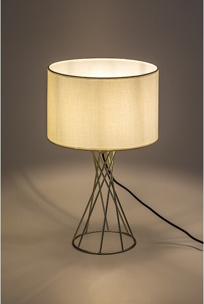 Rabalux 74081 - Lampada da tavolo NIVRA 1xE27/40W/230V dorata/bianca