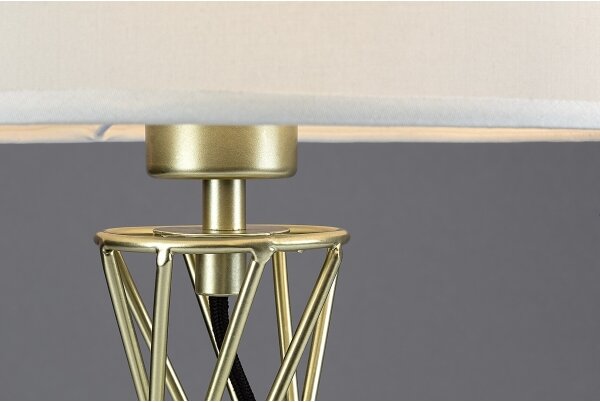 Rabalux 74081 - Lampada da tavolo NIVRA 1xE27/40W/230V dorata/bianca