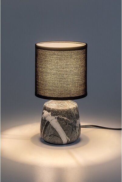 Rabalux 74066 - Lampada da tavolo NALISA 1xE14/40W/230V nero con effetto marmo