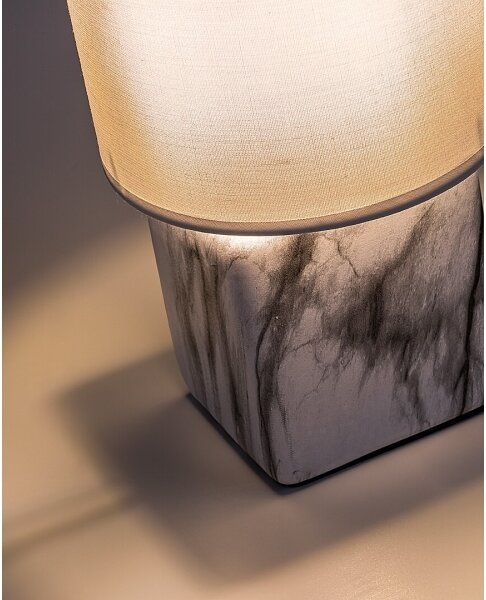 Rabalux 74069 - Lampada da tavolo NALISA 1xE14/40W/230V bianca/effetto marmo
