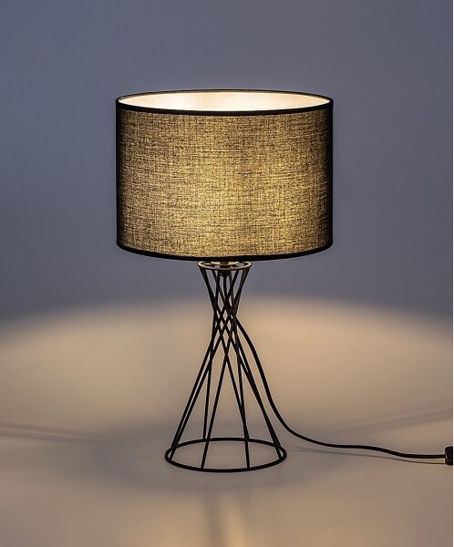 Rabalux 74082 - Lampada da tavolo NIVRA 1xE27/40W/230V nera