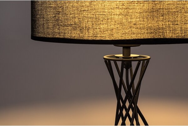 Rabalux 74082 - Lampada da tavolo NIVRA 1xE27/40W/230V nera