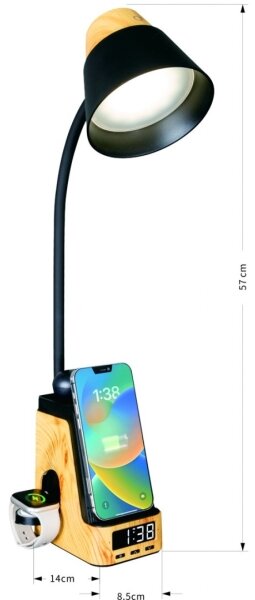 Immax 09000L - Lampada da tavolo LED+CCT dimmerabile con ricarica wireless QI IDEAL LED/8W/230V beige