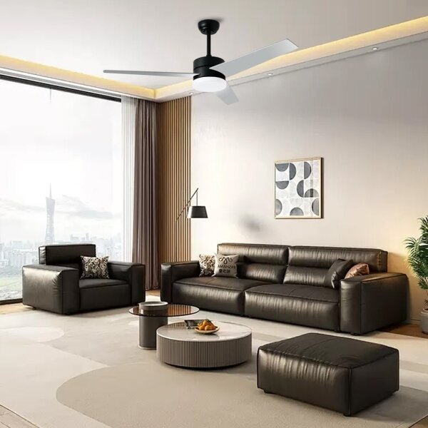 Immax NEO 07285L - LED+CCT dimmerabile ventilatore da soffitto VARIABILE 24W/230V Wi-Fi Tuya+telecomando