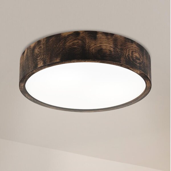 Brilagi - Plafoniera LED CARVALHO SMOKEY LED/36W/230V rovere, diam. 37,5 cm