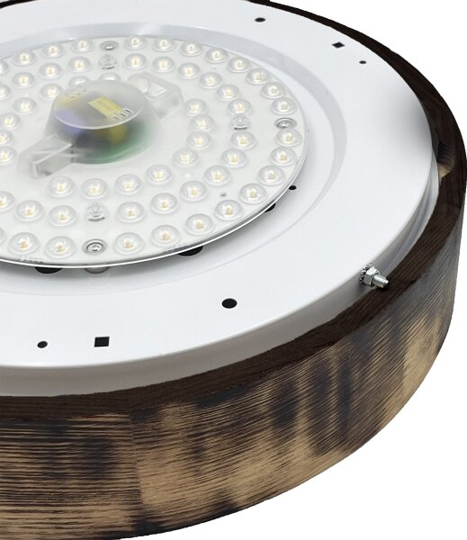 Brilagi - Plafoniera LED CARVALHO SMOKEY LED/36W/230V rovere, diam. 37,5 cm