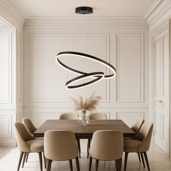 Rabalux 72305 - Lampada a sospensione dimmerabile su cavo ISAURE LED/80W/230V 3000-6500K+telecomando