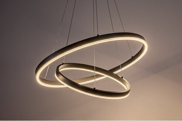 Rabalux 72305 - Lampada a sospensione dimmerabile su cavo ISAURE LED/80W/230V 3000-6500K+telecomando