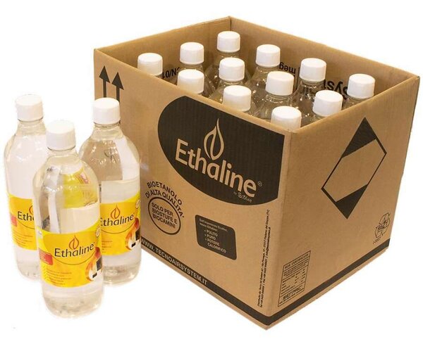 Ethaline - Il bioetanolo formato da 12 bottiglie da 1 lt