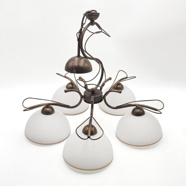 Lampadario a catena COBRA 5xE27/60W/230V bronzo/patina