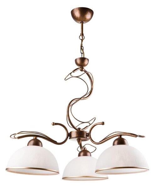 Lampadario a stelo COBRA 3xE27/60W/230V bronzo/patina