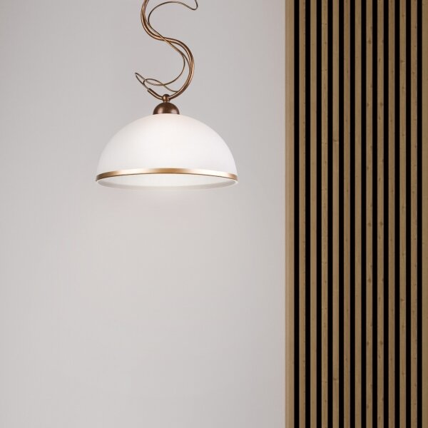 Lampadario a stelo COBRA 1xE27/60W/230V diam. 30 cm bronzo/patina