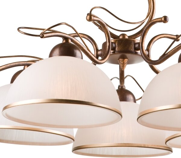 Lampadario a catena COBRA 5xE27/60W/230V bronzo/patina