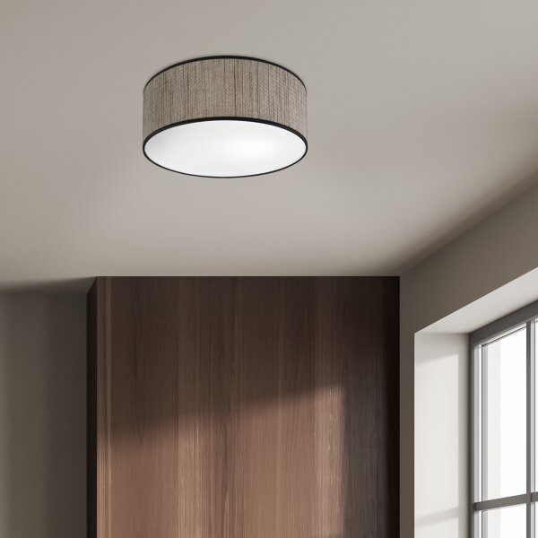 Plafoniera SIRJA 2xE27/15W/230V, diametro 35 cm, marrone
