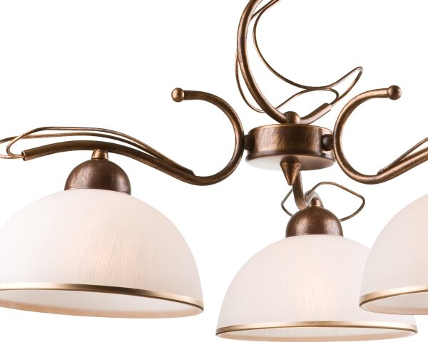 Lampadario a stelo COBRA 3xE27/60W/230V bronzo/patina